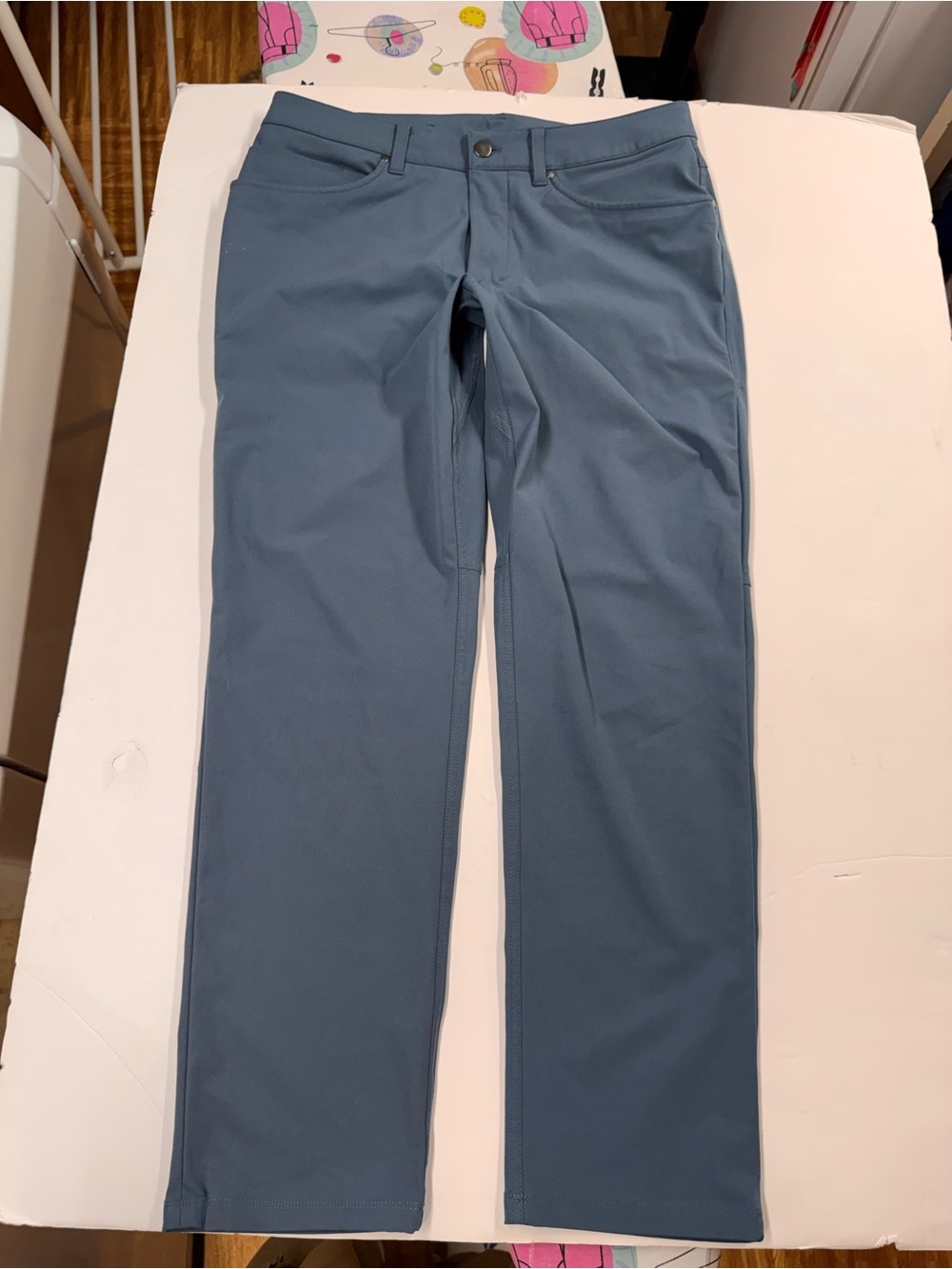 Lululemon ABC Classic Fit 5 Pocket Pants Men's 32x29 Blue LM5ADDS Golf